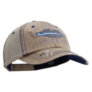 Licensed US Infantry Veteran Embroidered Low Profile Special Cotton Mesh Cap - Khaki OSFM