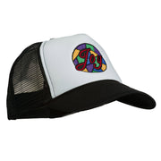 Joy Embroidered Two Tone Foam Mesh Back Cap