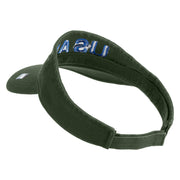 USAF Blue Letter Embroidered Cotton Twill Visor - Olive OSFM