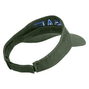 USAF Blue Letter Embroidered Cotton Twill Visor - Olive OSFM