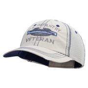 Licensed US Infantry Veteran Embroidered Low Profile Special Cotton Mesh Cap - Putty OSFM
