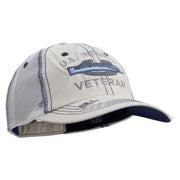 Licensed US Infantry Veteran Embroidered Low Profile Special Cotton Mesh Cap - Putty OSFM