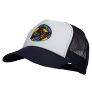 Joy Embroidered Two Tone Foam Mesh Back Cap