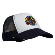 Joy Embroidered Two Tone Foam Mesh Back Cap