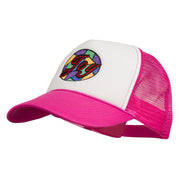 Joy Embroidered Two Tone Foam Mesh Back Cap