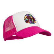 Joy Embroidered Two Tone Foam Mesh Back Cap