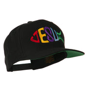 Jesus Fish Embroidered Flat Bill Cap