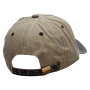 Santa In The Sky Embroidered Pigment Dyed Wash Cap - Khaki-Black OSFM