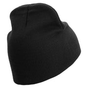 Licensed 82nd Airborne Veteran Embroidered 8 Inch Knitted Short Beanie - Black OSFM