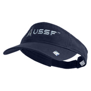 Delta with USSF Embroidered Cotton Twill Visor - Navy OSFM
