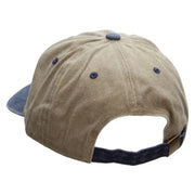 Santa In The Sky Embroidered Pigment Dyed Wash Cap - Khaki-Navy OSFM