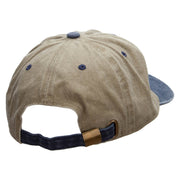 Santa In The Sky Embroidered Pigment Dyed Wash Cap - Khaki-Navy OSFM