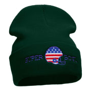 American Super Bowl Helmet Embroidered Long Beanie