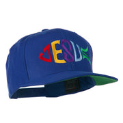 Jesus Fish Embroidered Flat Bill Cap