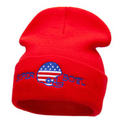 American Super Bowl Helmet Embroidered Long Beanie