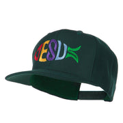 Jesus Fish Embroidered Flat Bill Cap