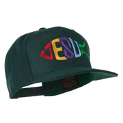 Jesus Fish Embroidered Flat Bill Cap