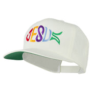 Jesus Fish Embroidered Flat Bill Cap