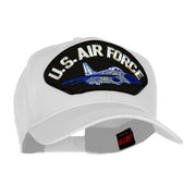 US Air Force Jet Fan Shape Patched Cotton Twill Cap