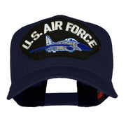 US Air Force Jet Fan Shape Patched Cotton Twill Cap