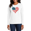 American Love Women's Port & Company Long Sleeve Cotton T-Shirt