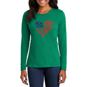 American Love Women's Port & Company Long Sleeve Cotton T-Shirt