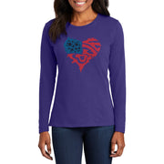 American Love Women's Port & Company Long Sleeve Cotton T-Shirt