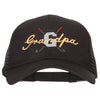 Golf Grandpa Embroidered Solid Cotton Mesh Pro Cap