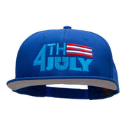 4th Of July Striped Embroidered Prostyle Snapback