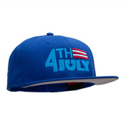 4th Of July Striped Embroidered Prostyle Snapback