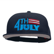 4th Of July Striped Embroidered Prostyle Snapback