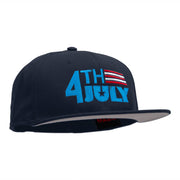 4th Of July Striped Embroidered Prostyle Snapback