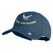 USAF Veteran Embroidered Cotton Twill Brass Buckle Cap - Navy OSFM