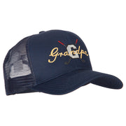 Golf Grandpa Embroidered Solid Cotton Mesh Pro Cap