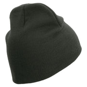 Licensed 173rd Airborne Brigade Combat Team Veteran Embroidered 8 Inch Knitted Short Beanie - DK-Grey OSFM