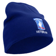 Licensed 173rd Airborne Brigade Combat Team Veteran Embroidered 8 Inch Knitted Short Beanie - Royal OSFM