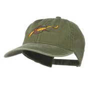 Fishing Floating Jig Embroidered Washed Cap