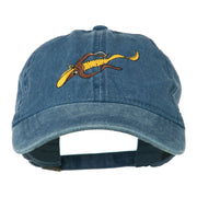 Fishing Floating Jig Embroidered Washed Cap