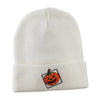 Halloween Jack o Lantern with a Square Box Embroidered Long Beanie