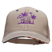 Summer Beach 6 Panel Mesh Flag Mesh Cap