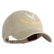 USAF Retired Embroidered Cotton Twill Brass Buckle Cap - Khaki OSFM