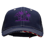 Summer Beach 6 Panel Mesh Flag Mesh Cap