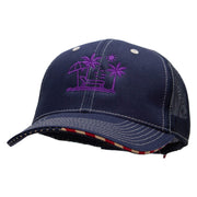 Summer Beach 6 Panel Mesh Flag Mesh Cap