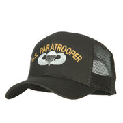 US Paratrooper Embroidered Solid Cotton Mesh Pro Cap