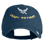 USAF Retired Embroidered Cotton Twill Brass Buckle Cap - Navy OSFM