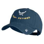 USAF Retired Embroidered Cotton Twill Brass Buckle Cap - Navy OSFM