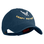 USAF Retired Embroidered Cotton Twill Brass Buckle Cap - Navy OSFM