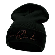 Football Beat Embroidered Long Beanie