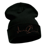 Football Beat Embroidered Long Beanie