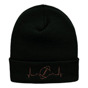 Football Beat Embroidered Long Beanie